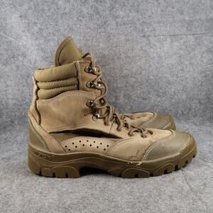 Bates Boots Mens 8.5 W Combat Military Hiker Summer Leather Lace Up Outdoor Tan
